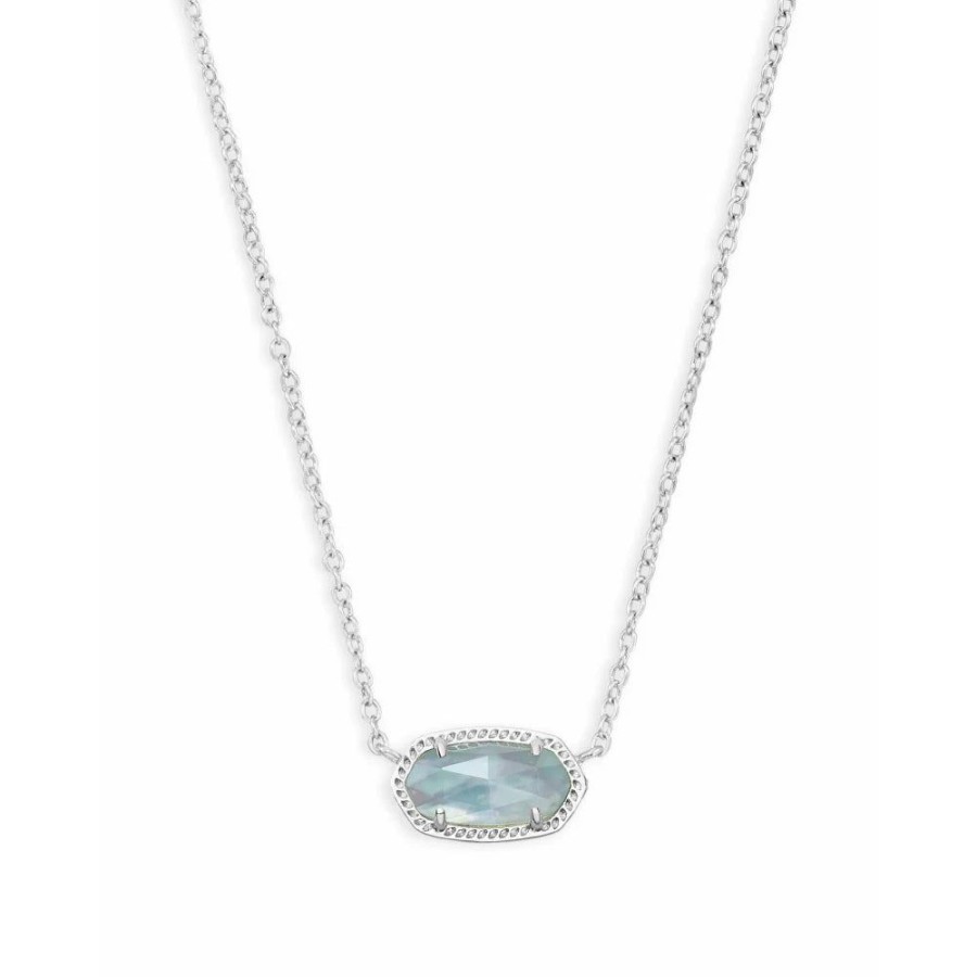 Jewelry Kendra Scott | Kendra Scott Elisa Pendant Necklace In Light Blue Illusion