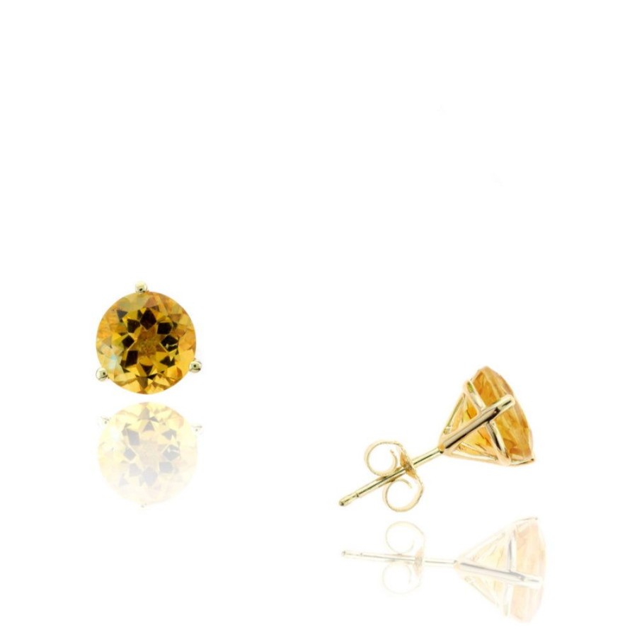 Jewelry Smyth Jewelers | 14K Yellow Gold 8Mm Gemstone Stud Earrings