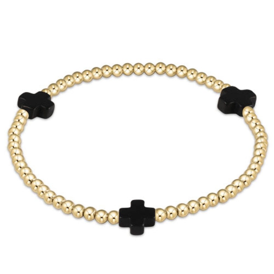 Jewelry enewton | Enewton Extends Signature Cross Pattern 3Mm Bead Bracelet