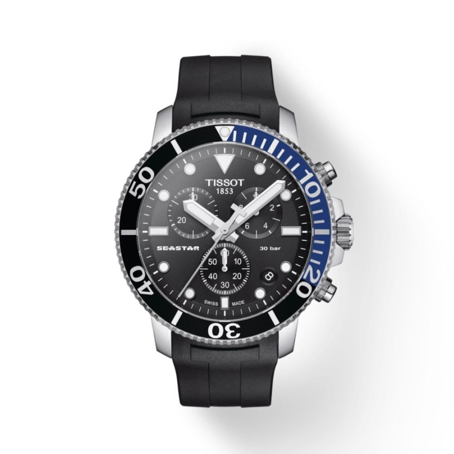 Timepieces Tissot | Tissot Seastar 1000 Quartz Chronograph Black/Black Rubber