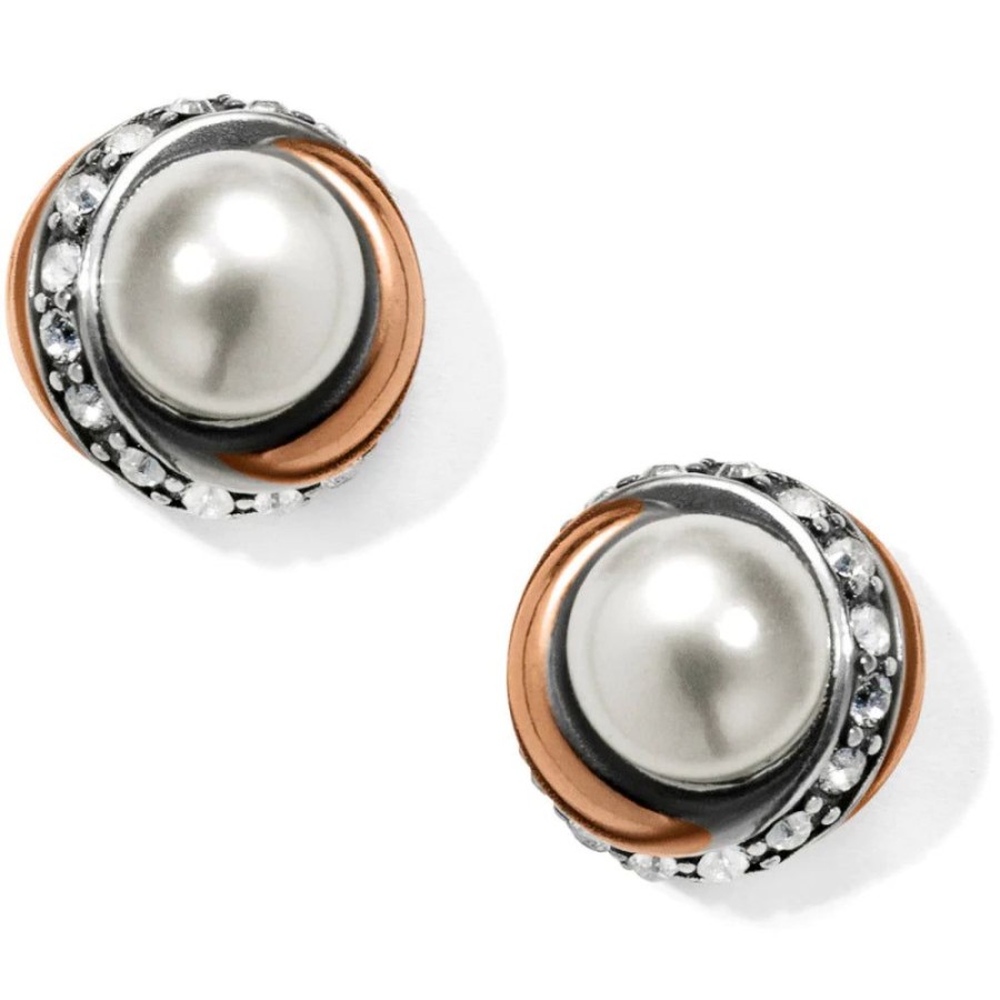 Jewelry Brighton | Brighton Neptune'S Rings Pearl Button Earrings