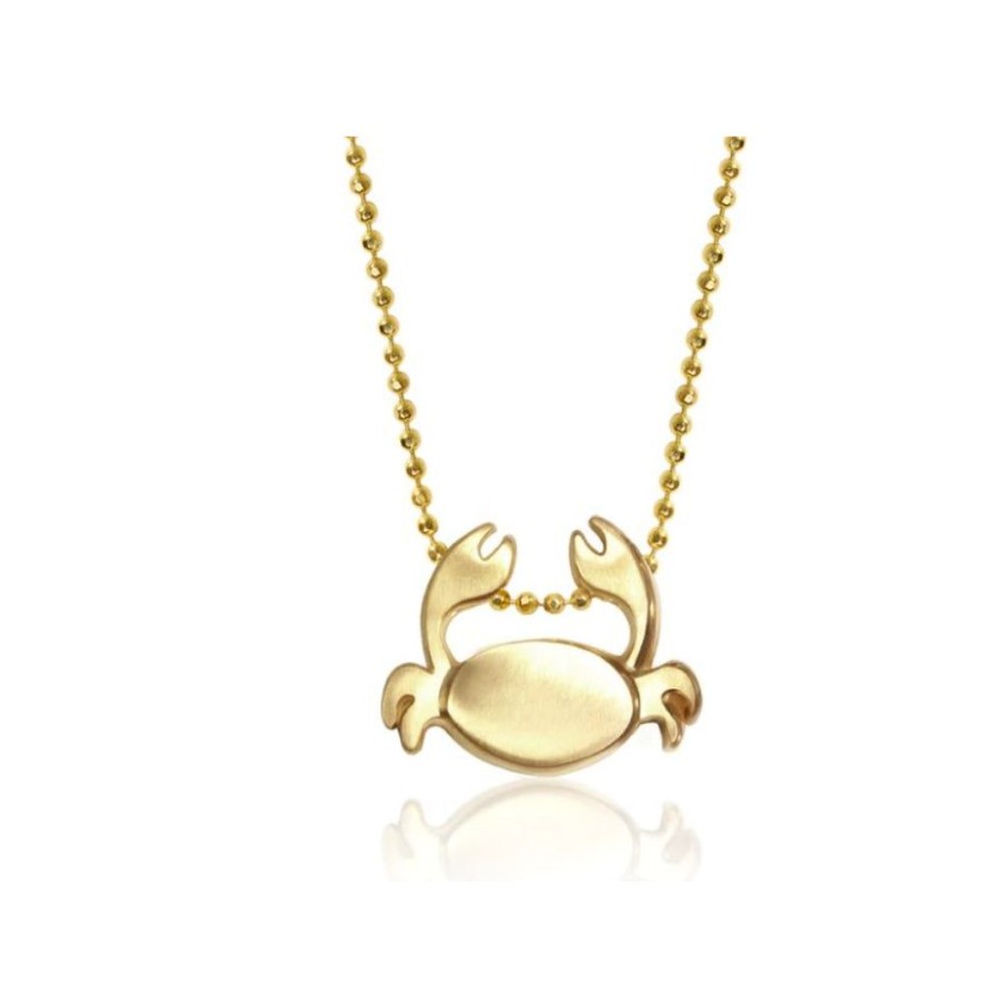 Gifts Alex Woo | Alex Woo Signs Crab Pendant In Yellow Gold