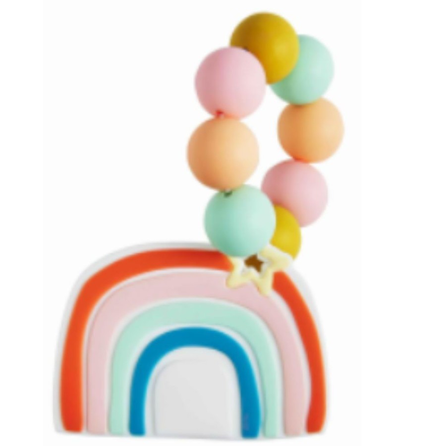 Gifts Mud Pie | Mud Pie Rainbow Silicone Teether