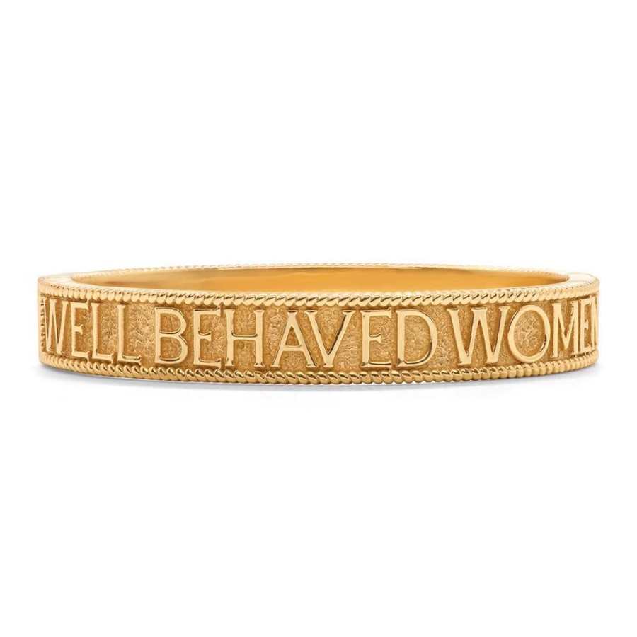 Jewelry Capucine De Wulf | Capucine De Wulf Wit & Wisdom Make History Hinge Bangle In Gold