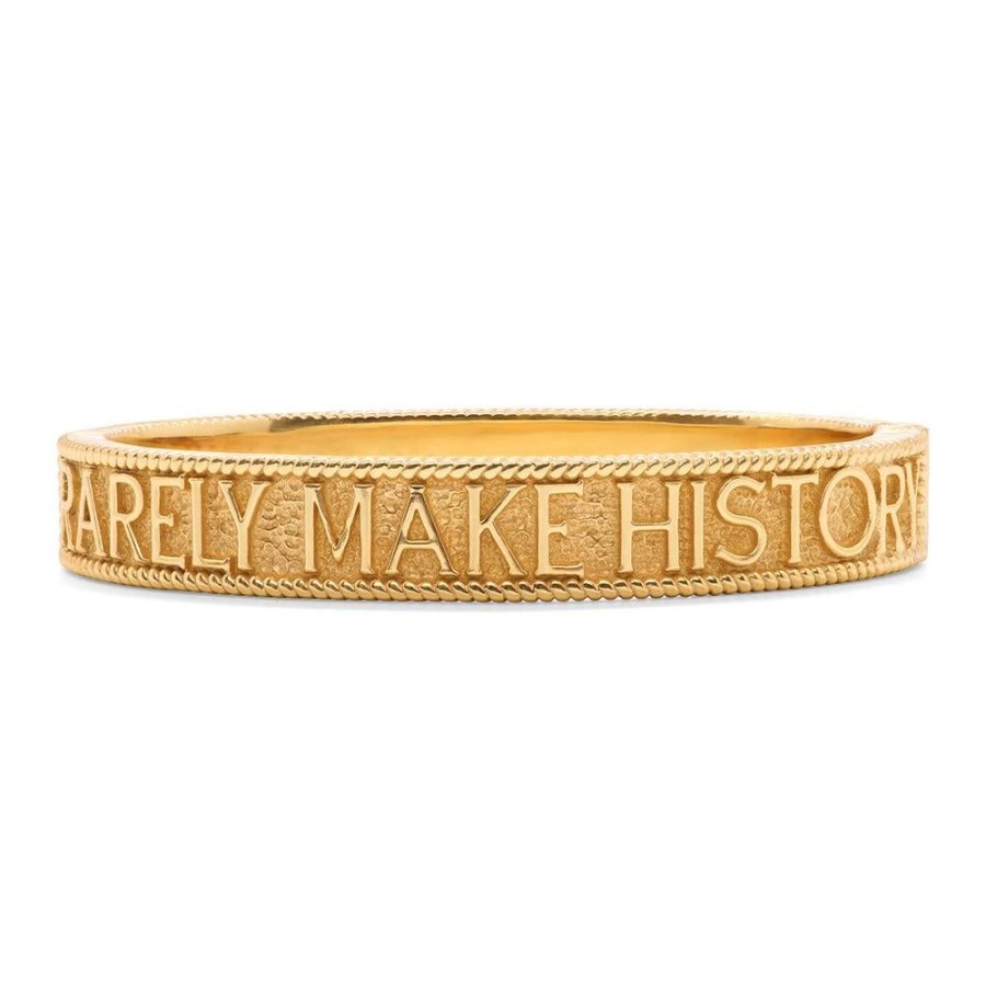 Jewelry Capucine De Wulf | Capucine De Wulf Wit & Wisdom Make History Hinge Bangle In Gold