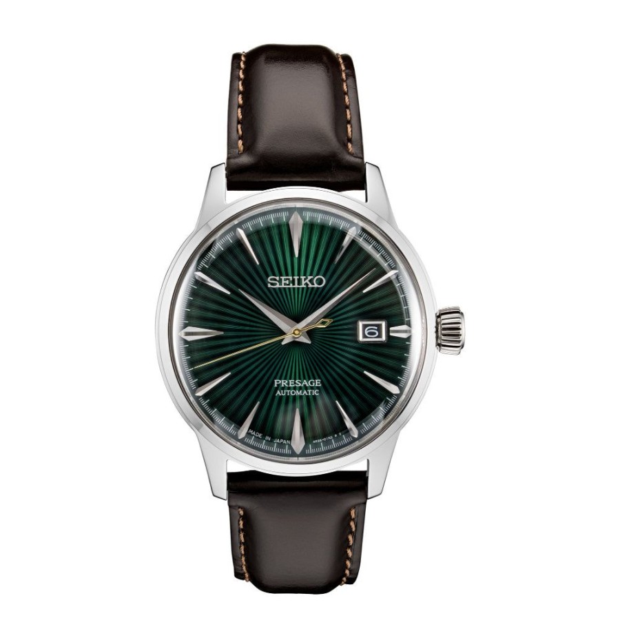 Timepieces Seiko | Seiko Presage Collection Green Pressed Pattern Automatic Srpd37