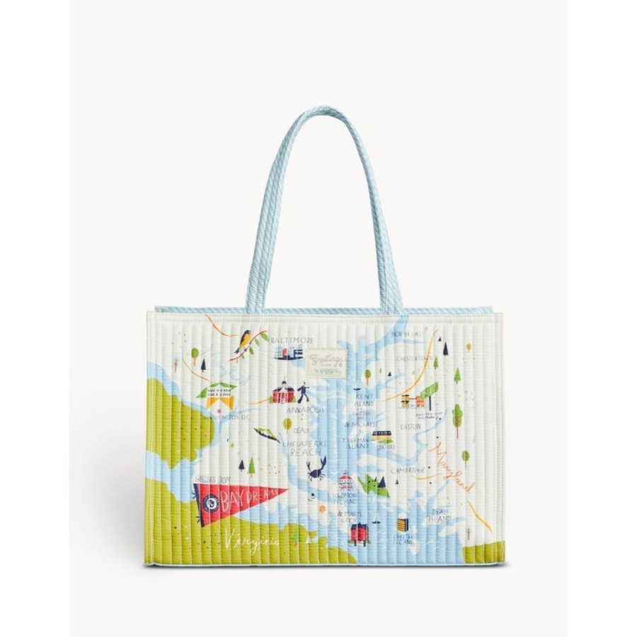 Gifts Spartina | Spartina Bay Dreams Quilted Market Tote