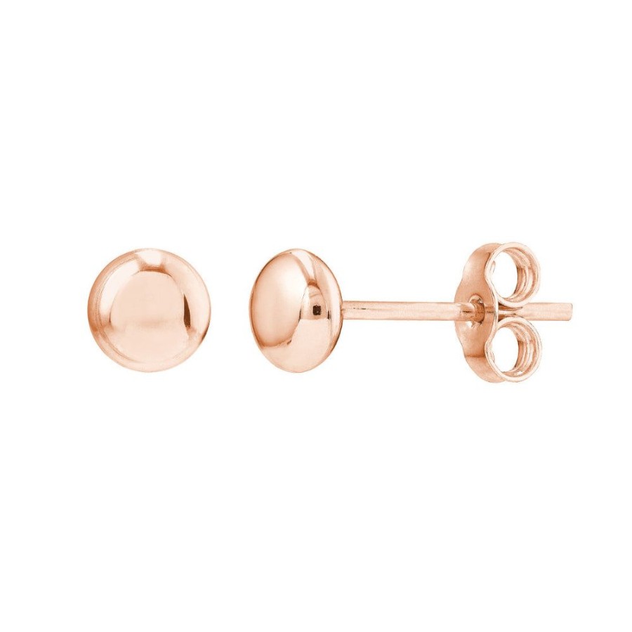 Jewelry Smyth Jewelers | 14K Flat Round Pebble Stud Earrings 4.5Mm