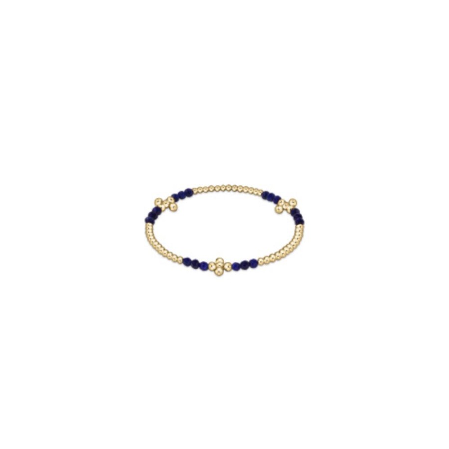 Jewelry enewton | Enewton Signature Cross Gold Bliss Pattern 2.5Mm Bead Bracelet