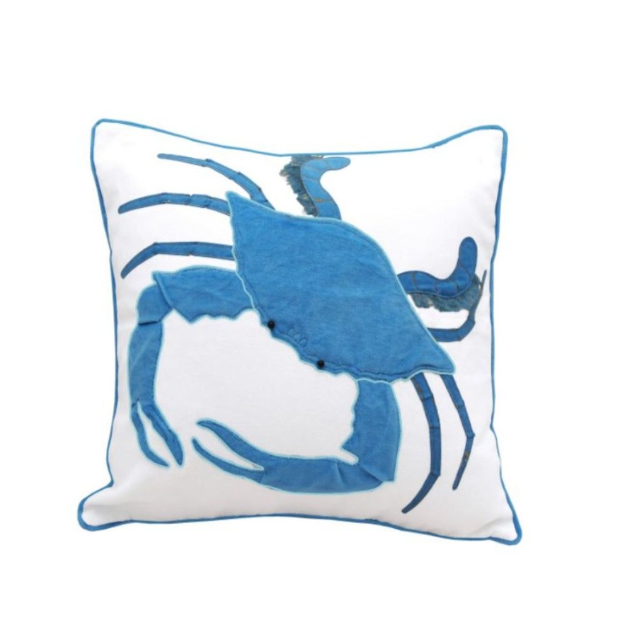 Gifts Rightside Design | King Of The Chesapeake Velvet Crab Pillow - Indoor Cotton