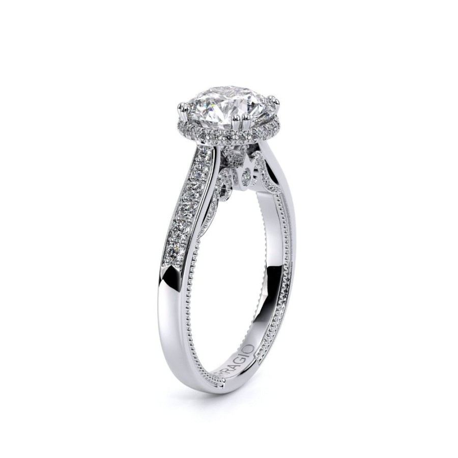 Jewelry Verragio | Verragio Insignia 18K White Gold Engagement Ring With Halo