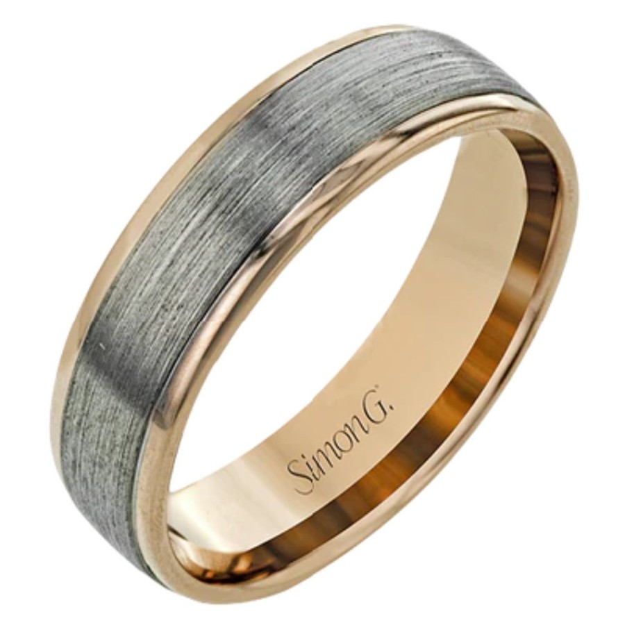 Jewelry Simon G | Simon G. 14K Men'S Two-Tone Wedding Band