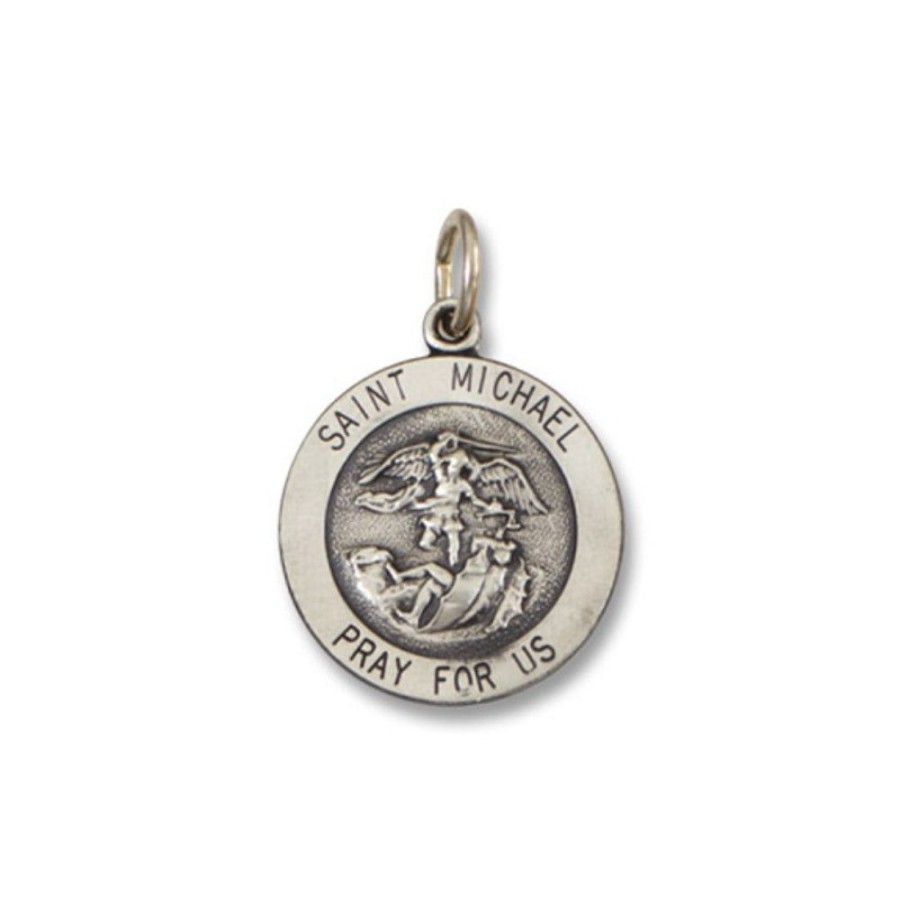 Jewelry Smyth Jewelers | Sterling Silver Antiqued St. Michael Medal