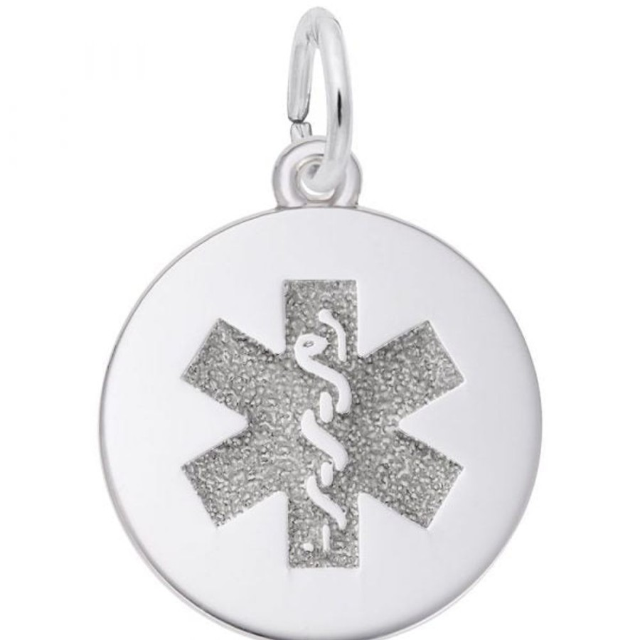 Jewelry Rembrandt | Medical Symbol Disc Charm - No Color