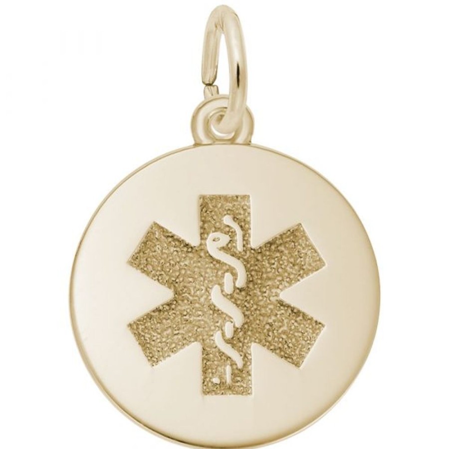 Jewelry Rembrandt | Medical Symbol Disc Charm - No Color