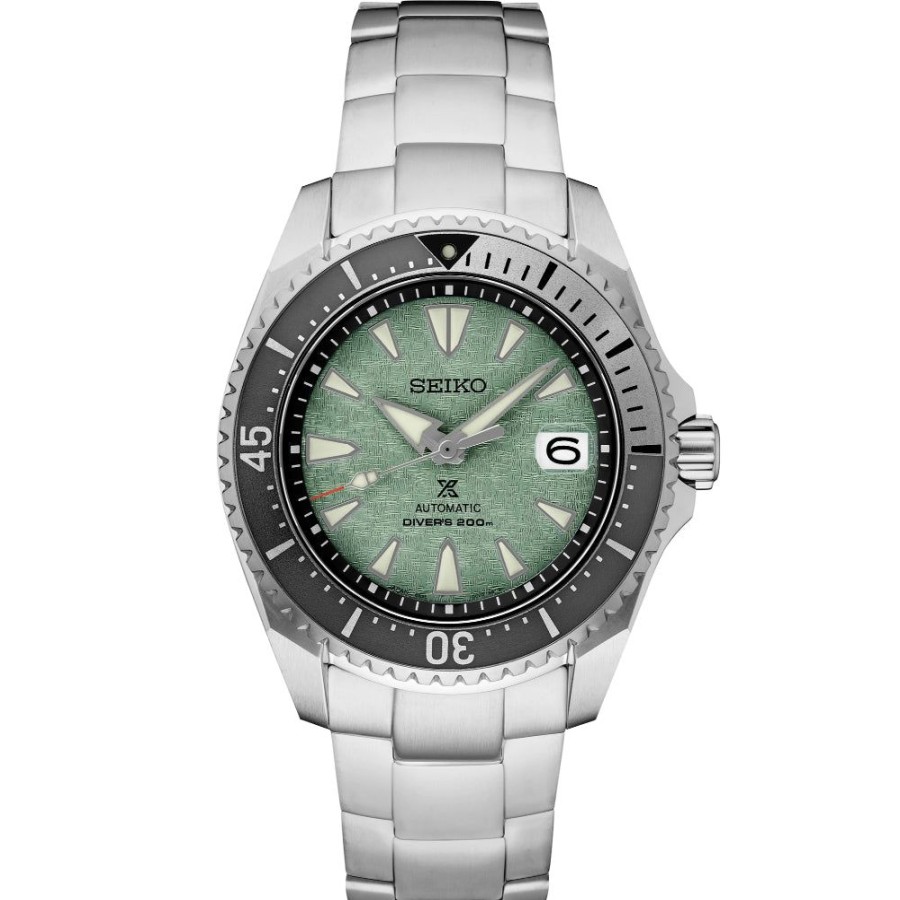 Timepieces Seiko | Seiko Prospex Cave Divers 43.5Mm Automatic - Green/Titanium Spb349