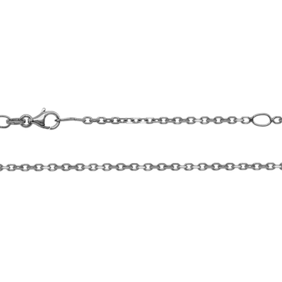 Jewelry Smyth Jewelers | Sterling Silver Diamond-Cut Adjustable Cable Chain