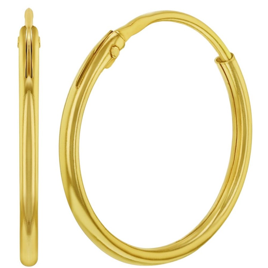 Jewelry Smyth Jewelers | Children'S 14K Yellow Gold Polish Plain Endless Small Hoop Earrings