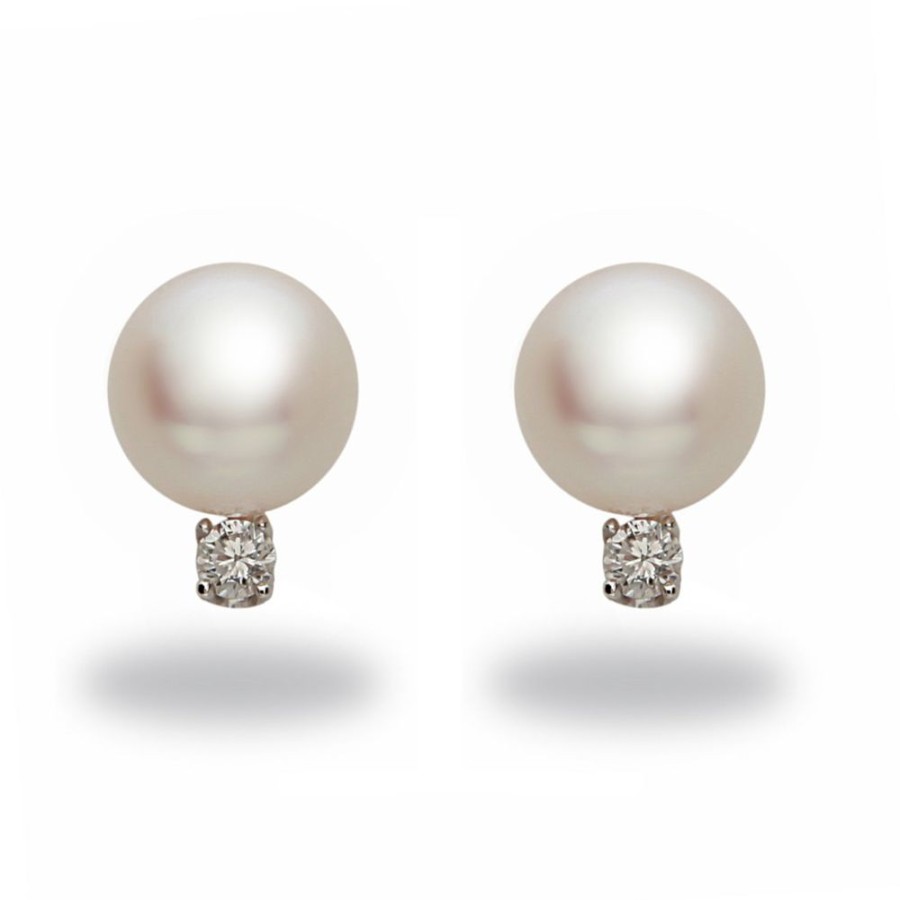 Jewelry Tara Pearls | Tara Akoya Pearl And Diamond Stud Earrings