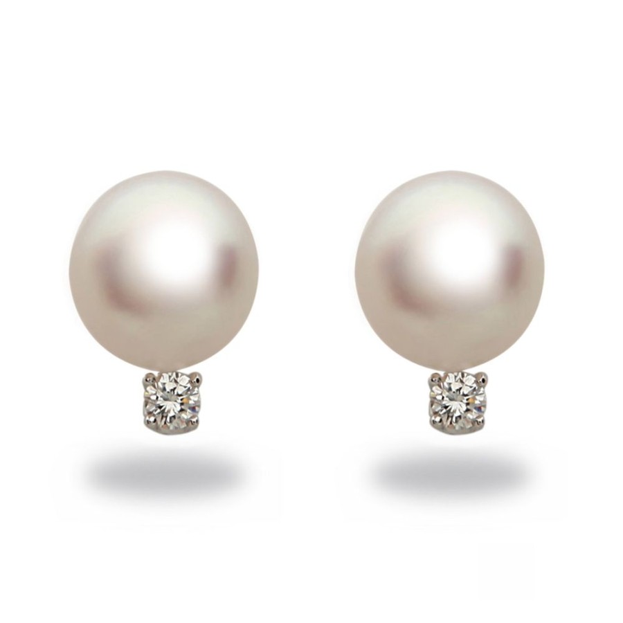 Jewelry Tara Pearls | Tara Akoya Pearl And Diamond Stud Earrings