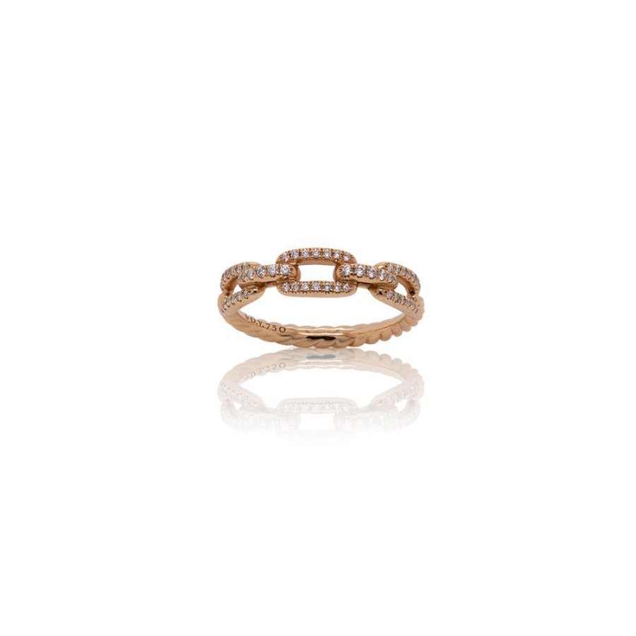 Jewelry Smyth Jewelers | Estate David Yurman 18K Rose Gold Diamond Stax Ring