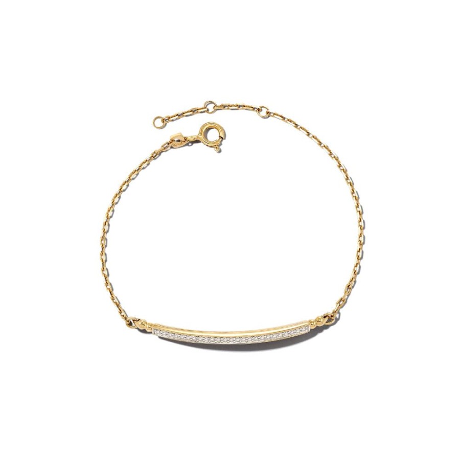 Jewelry Kendra Scott | Kendra Scott Ott 14K Gold Delicate Bracelet In White Diamond