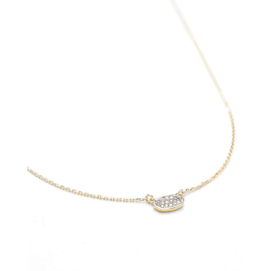 Jewelry Kendra Scott | Kendra Scott Marisa 14K Gold Pendant Necklace In White Diamond