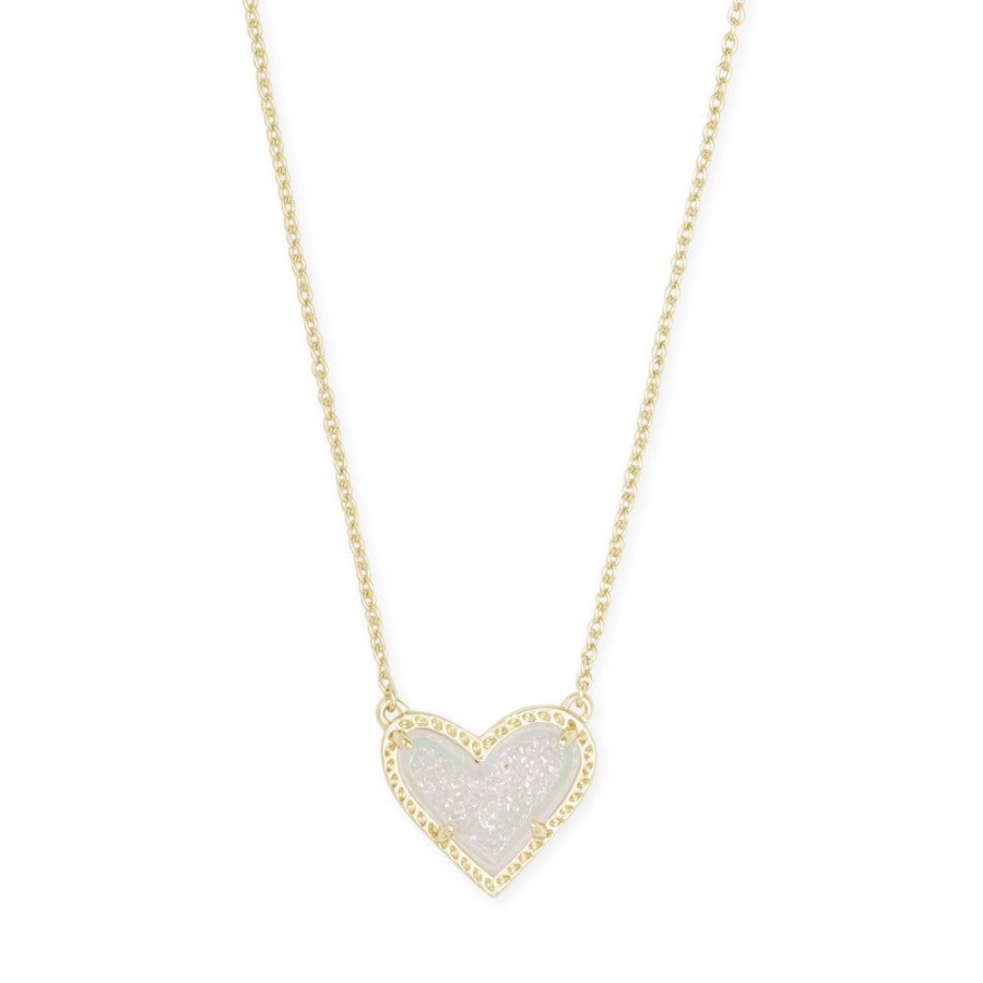 Jewelry Kendra Scott | Kendra Scott Ari Heart Gold Pendant Necklace