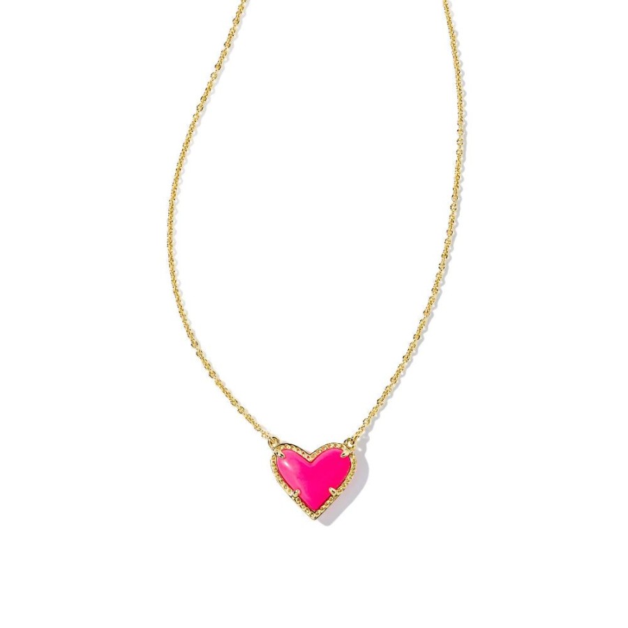 Jewelry Kendra Scott | Kendra Scott Ari Heart Gold Pendant Necklace