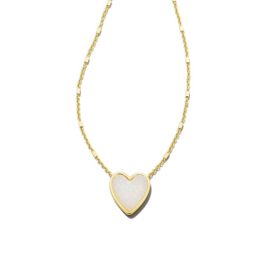 Jewelry Kendra Scott | Kendra Scott Heart Gold Pendant Necklace