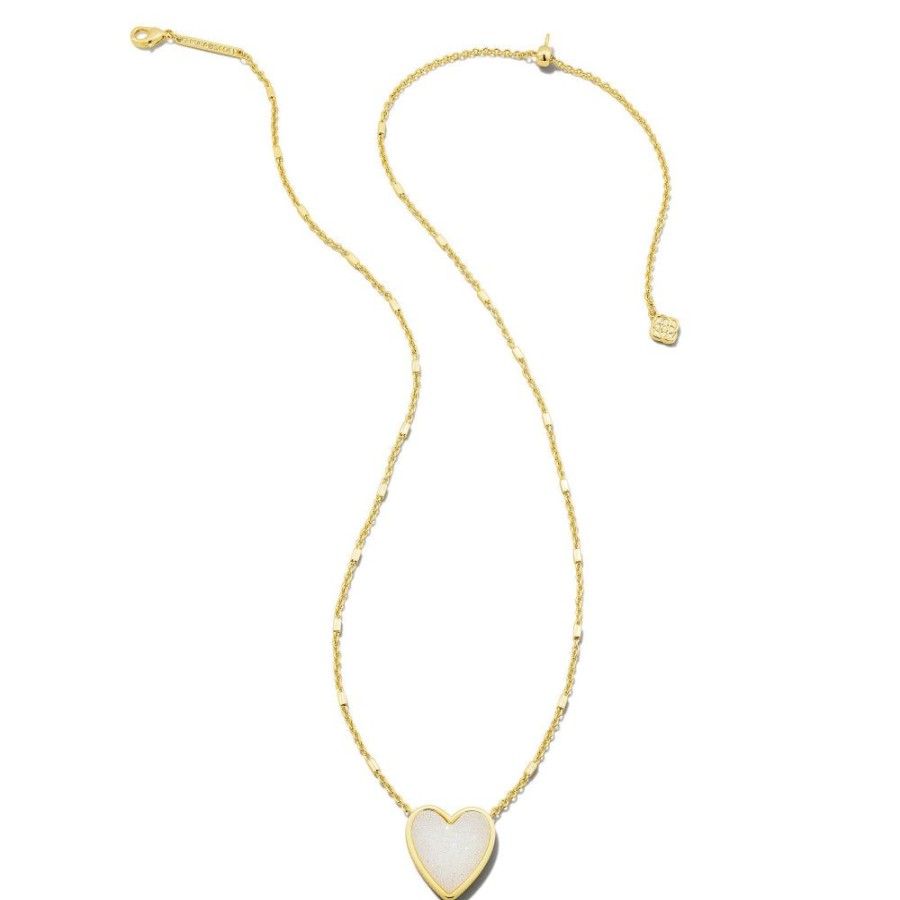 Jewelry Kendra Scott | Kendra Scott Heart Gold Pendant Necklace