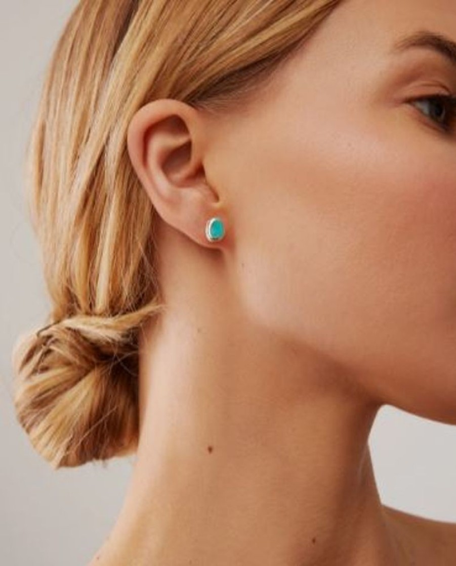 Jewelry Anna Beck | Anna Beck Turquoise Asymmetrical Stud Earrings