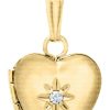 Jewelry Smyth Jewelers | 14K Children'S Heart Locket Necklace With Diamond