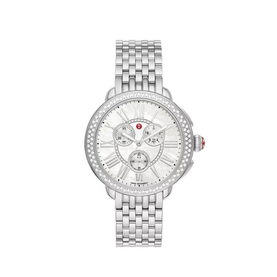 Timepieces Michele | Michele Serein Stainless Steel Diamond Watch