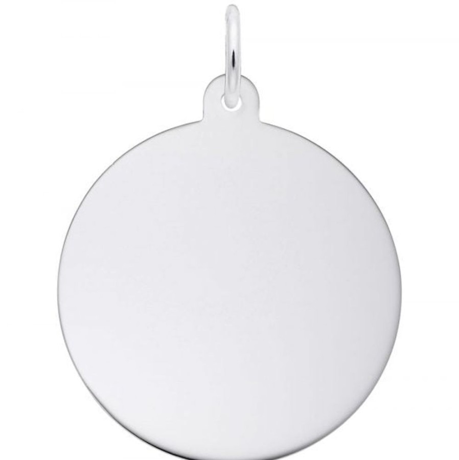 Jewelry Rembrandt | Sterling Silver Large Round Disc Charm