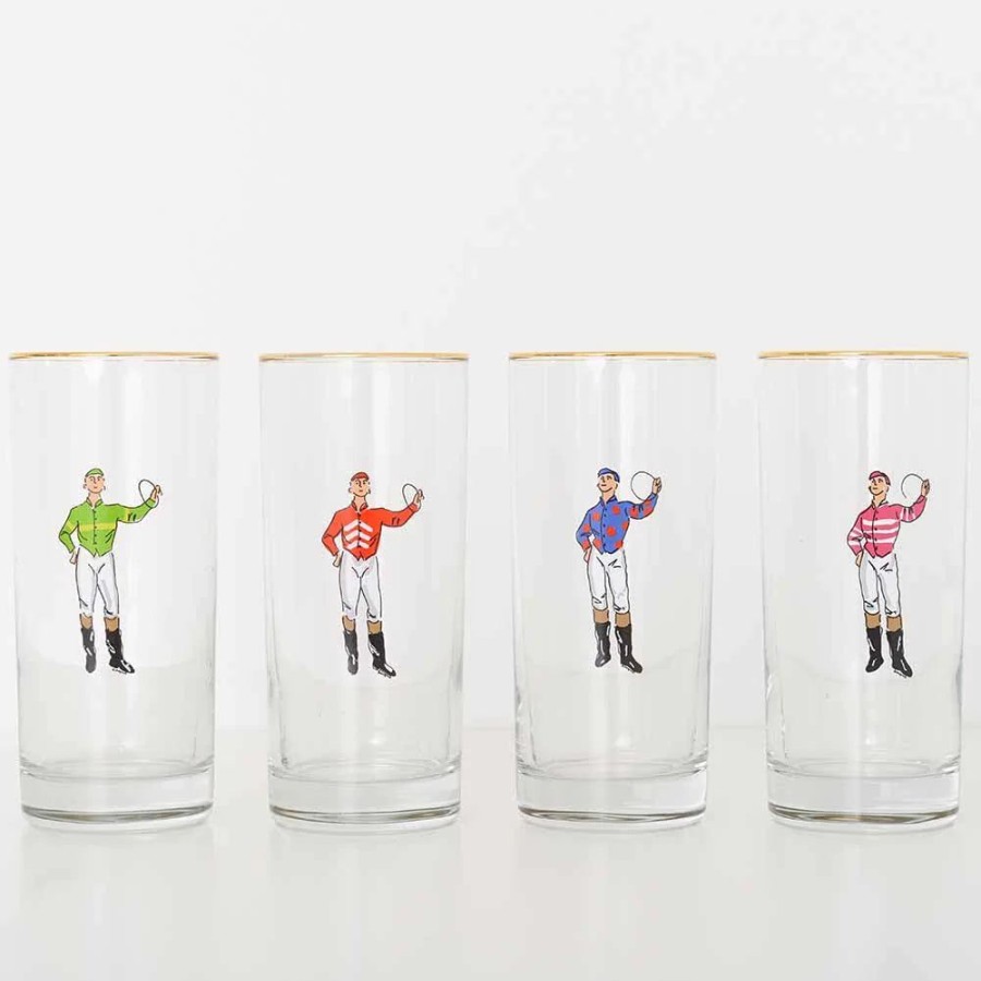 Gifts Pomegranate | Pomegranate Jockeys Drinking Glasses - Set Of 4