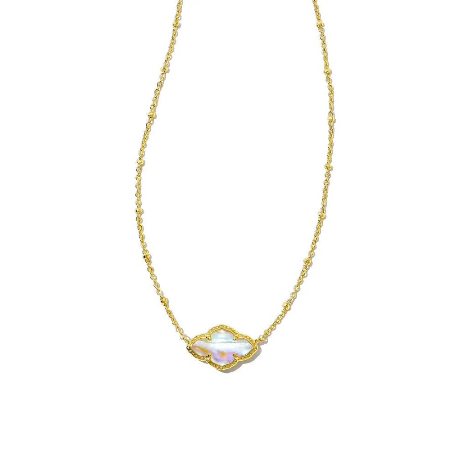 Jewelry Kendra Scott | Kendra Scott Abbie Pendant Necklace In Iridescent Abalone