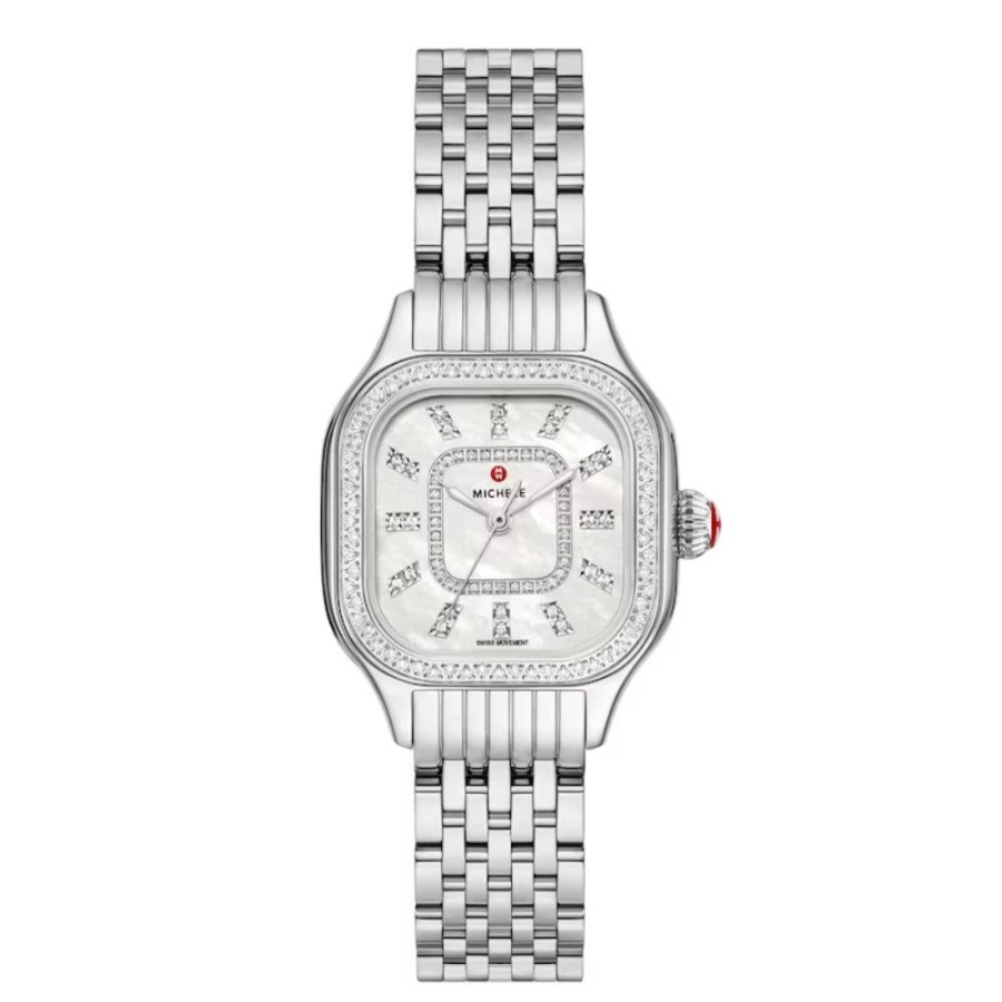 Timepieces Michele | Michele Meggie Diamond Stainless Steel Watch