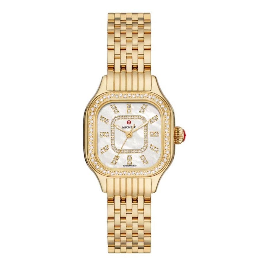 Timepieces Michele | Michele Meggie Diamond Stainless Steel Watch