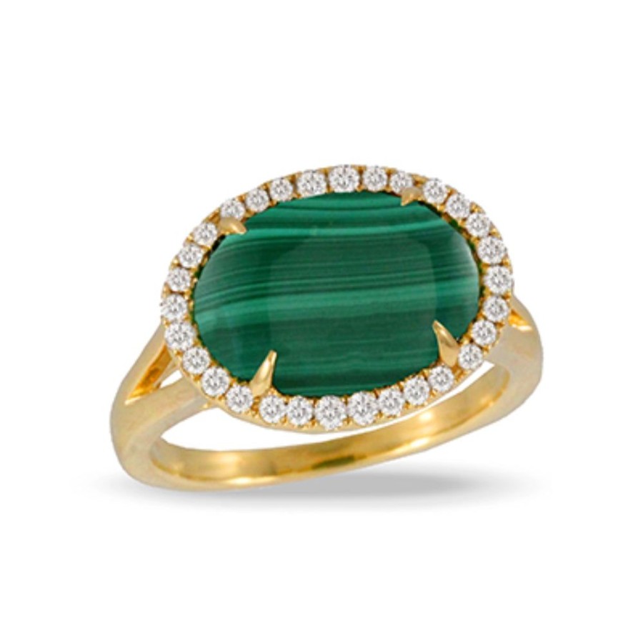 Jewelry Smyth Jewelers | 18K Gold Malachite & Diamond Ring