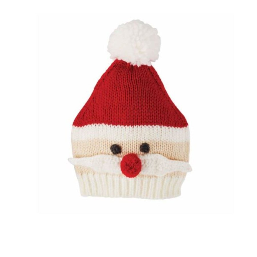 Gifts Mud Pie | Mud Pie Santa Knit Hat 12-18M