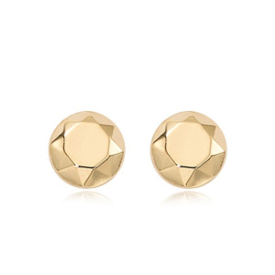 Jewelry Smyth Jewelers | 14K Faceted Button Stud Earrings