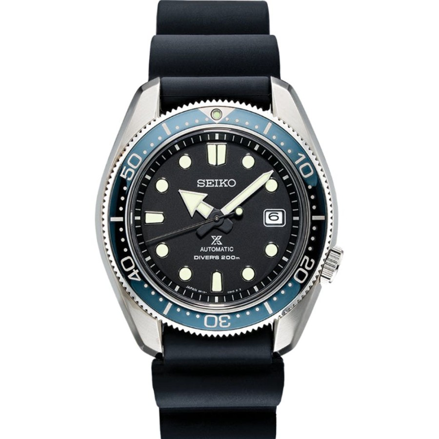 Gifts Seiko | Seiko Prospex Collection Diver 44Mm Black Stainless Steel And Rubber A