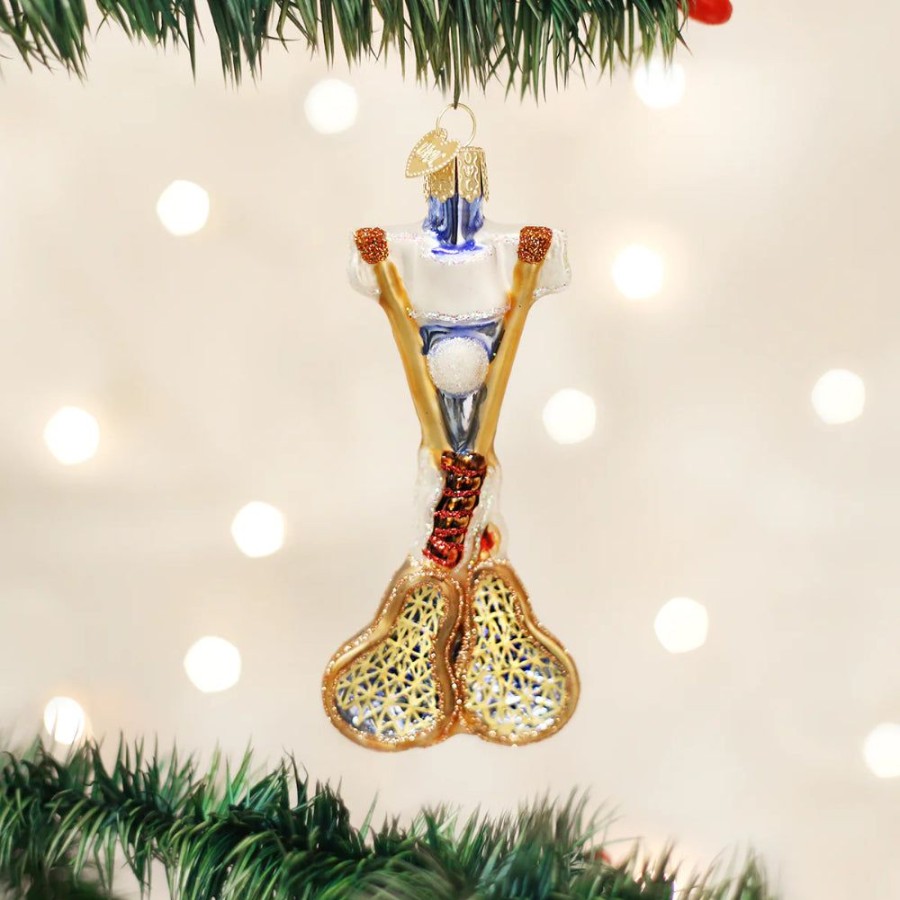 Gifts Old World Christmas | Owc Lacrosse Set Ornament