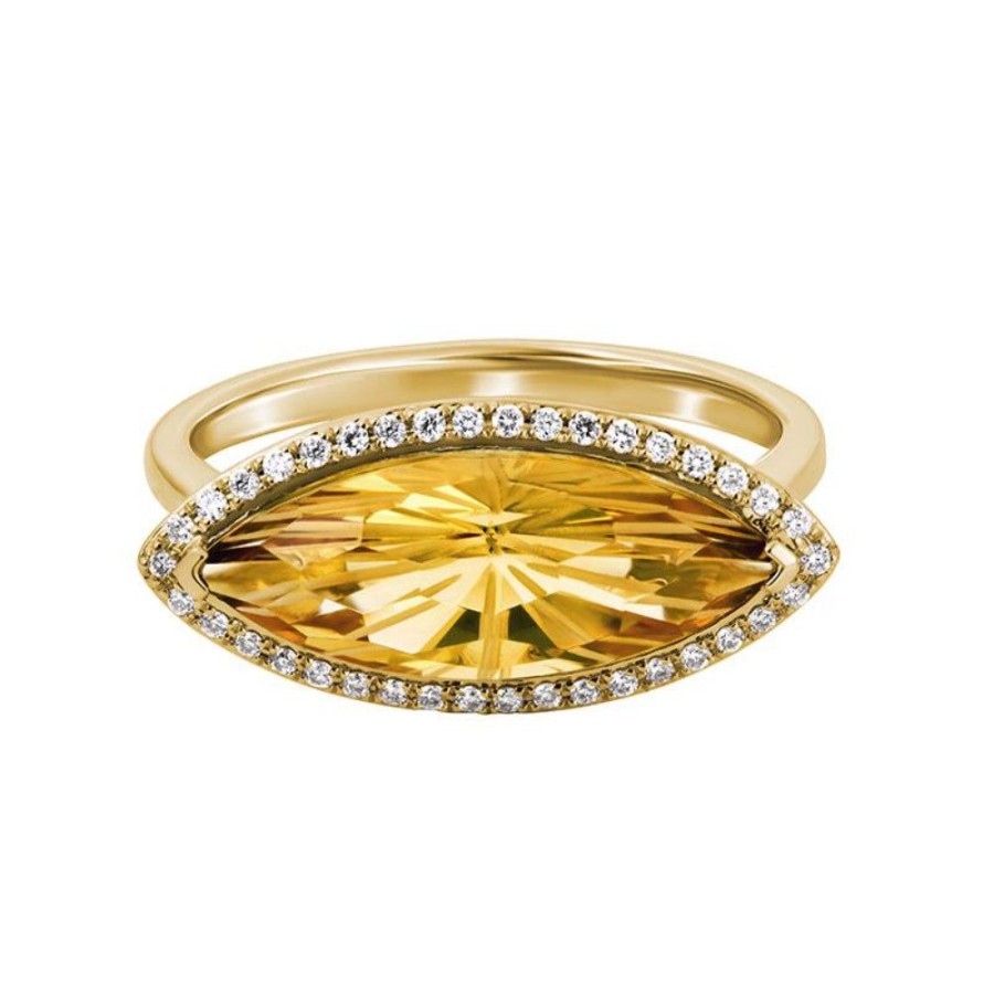 Jewelry Smyth Jewelers | 14K Marquise Cut Gemstone & Diamond Ring