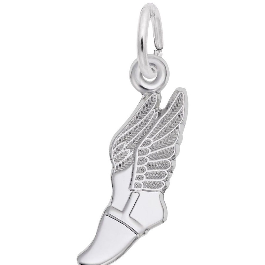 Jewelry Rembrandt | Sterling Silver Winged Shoe Charm