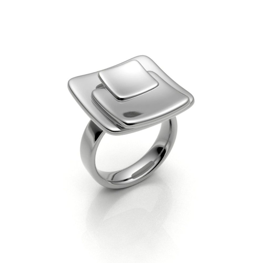 Jewelry Smyth Jewelers | Sterling Silver Overlapping Squares Ring