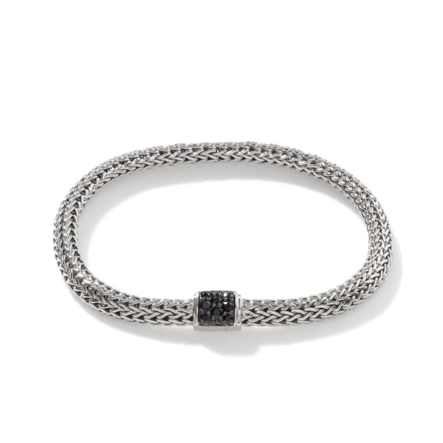 Jewelry John Hardy | John Hardy Sterling Silver Icon Bracelet Pave, 5Mm