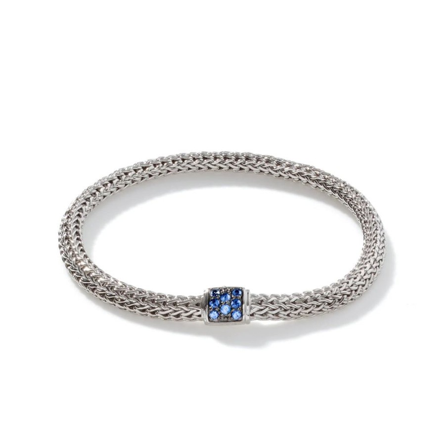 Jewelry John Hardy | John Hardy Sterling Silver Icon Bracelet Pave, 5Mm