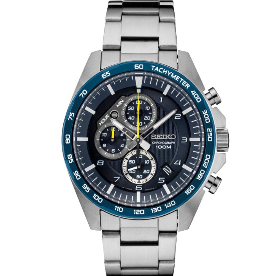 Gifts Seiko | Seiko Essentials Tachymeter Quartz Chronograph - Blue Dial